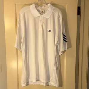Adidas Men's 2XL White Polo with Black Details